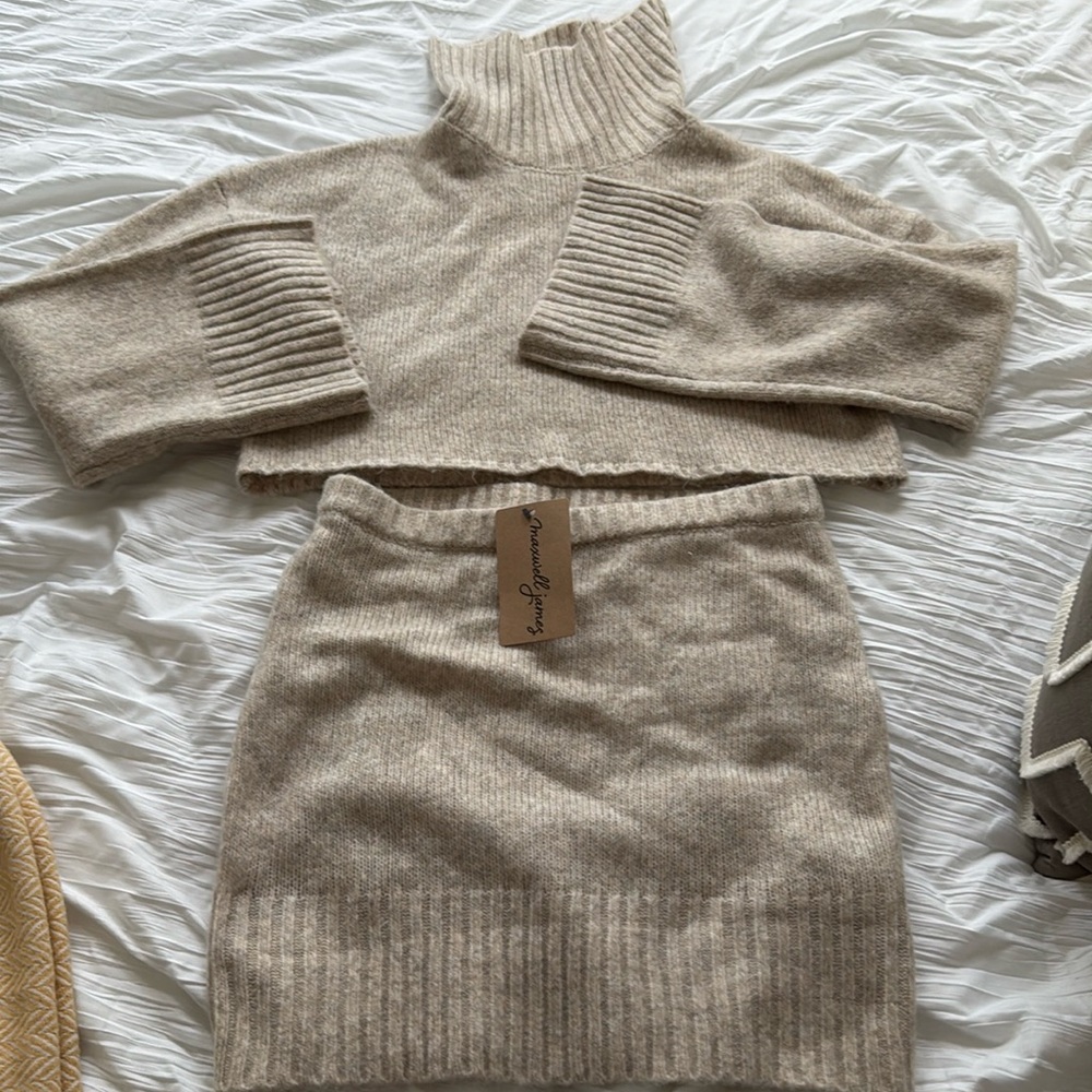 NWT cropped sweater and skirt set